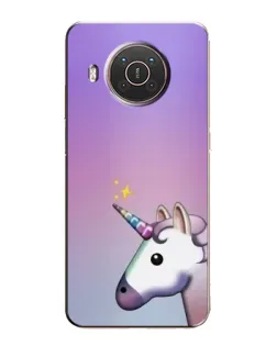 Чехол для Nokia X10 с картинкой «Единорог градиент» Чехол для Nokia X10 с картинкой «Единорог градиент»