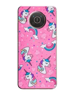Чехол для Nokia X10 с картинкой «Unicorn паттерн розовый» Чехол для Nokia X10 с картинкой «Unicorn паттерн розовый»