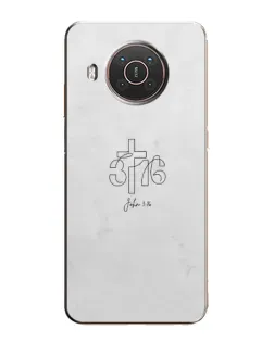 Чехол для Nokia X10 с картинкой «Иоанна 3:16 Крест» Чехол для Nokia X10 с картинкой «Иоанна 3:16 Крест»