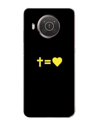 Чехол для Nokia X10 с картинкой «Сердце и Крест»