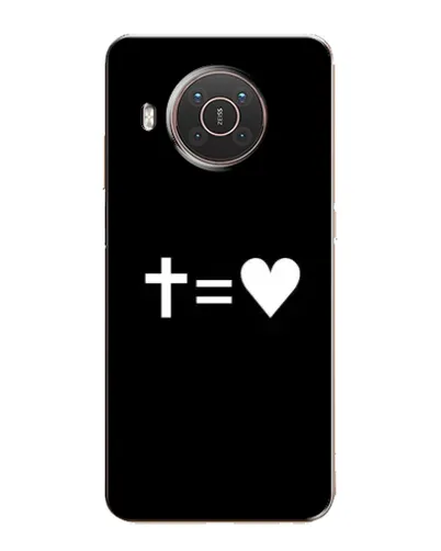 Чехол для Nokia X10 с картинкой «Крест и Сердце»