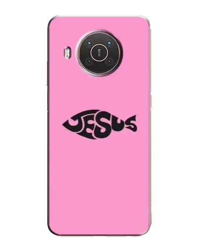 Чехол для Nokia X10 с картинкой «Розовый символ  Jesus»