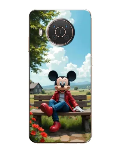 Чехол для Nokia X10 с картинкой «Микки на скамейке»