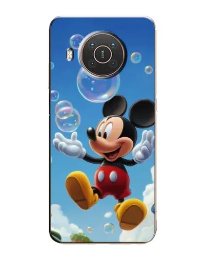 Чехол для Nokia X10 с картинкой «Mickey и мыльные пузыри»