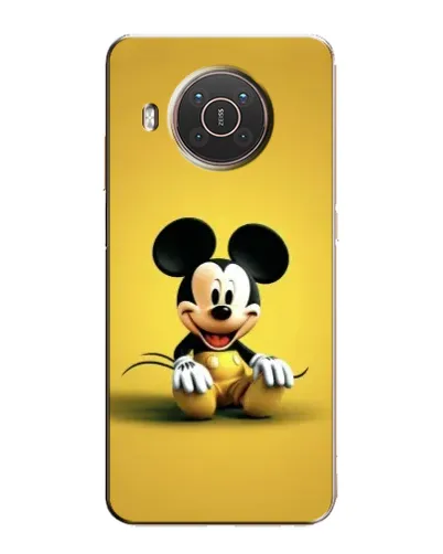Чехол для Nokia X10 с картинкой «Микки на желтом»