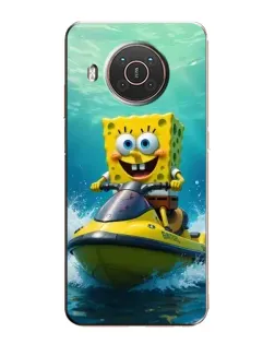 Чехол для Nokia X10 с картинкой «Спанч Боб на гидроцикле» Чехол для Nokia X10 с картинкой «Спанч Боб на гидроцикле»