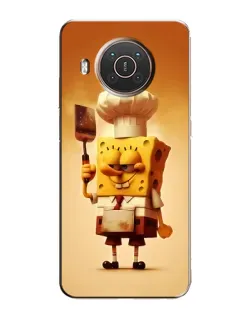 Чехол для Nokia X10 с картинкой «Губка Боб повар»