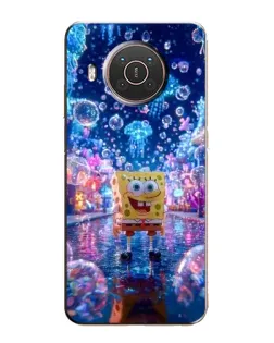 Чехол для Nokia X10 с картинкой «Неоновый океан»