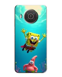 Чохол для Nokia X10 з картинкою «Спанч Боб під водою»