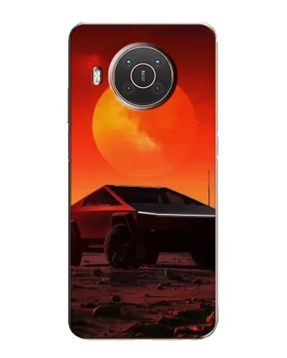 Чехол для Nokia X10 с картинкой «Cybertruck на Марсе»