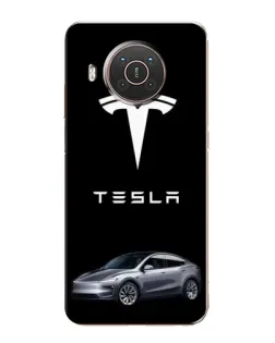 Чехол для Nokia X10 с картинкой «Tesla Model Y»