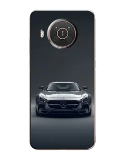 Чехол для Nokia X10 с картинкой «Mercedes на черном»