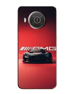 Чехол для Nokia X10 с картинкой «Mercedes AMG — красная линия»