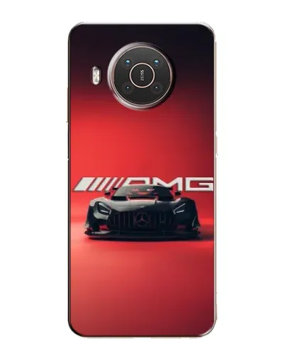 Чехол для Nokia X10 с картинкой «Mercedes AMG — красная линия»