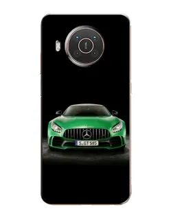 Чехол для Nokia X10 с картинкой «Mercedes — неоновый лого»