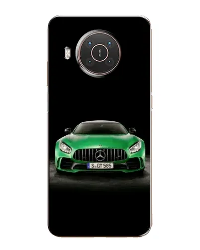 Чехол для Nokia X10 с картинкой «Mercedes — неоновый лого»