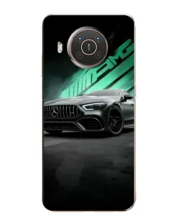Чехол для Nokia X10 с картинкой «Темный Mercedes AMG»