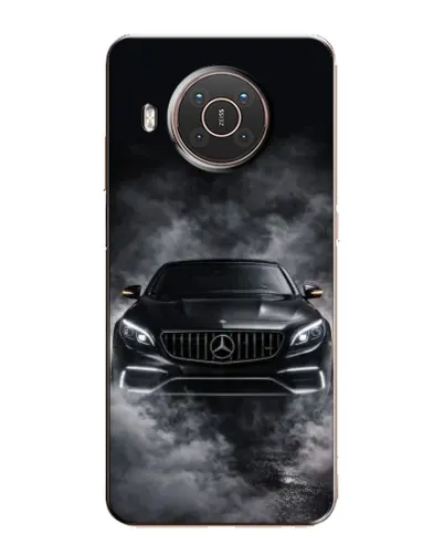 Чехол для Nokia X10 с картинкой «Mercedes в дыму»