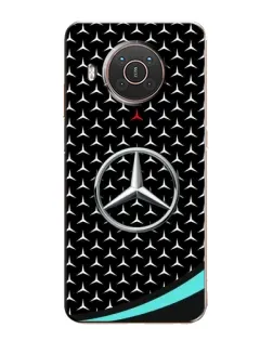 Чехол для Nokia X10 с картинкой «Mercedes — бирюзовый акцент»
