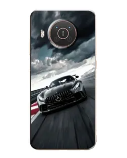 Чехол для Nokia X10 с картинкой «Гоночный Mercedes AMG»
