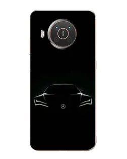 Чохол для Nokia X10 з картинкою «Mercedes — силует авто»
