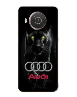 Чехол для Nokia X10 с картинкой «Пантера и Audi»