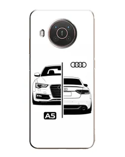 Чехол для Nokia X10 с картинкой «Audi — контрастный дизайн»