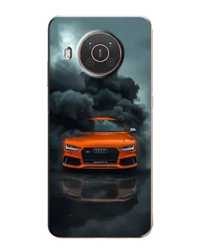 Чехол для Nokia X10 с картинкой «Audi в облаках дыма»