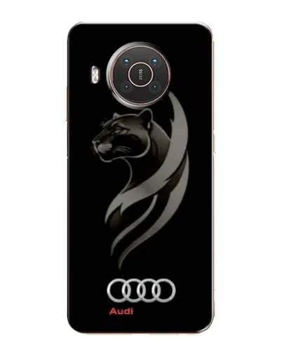 Чехол для Nokia X10 с картинкой «Графика — пантера и Audi»