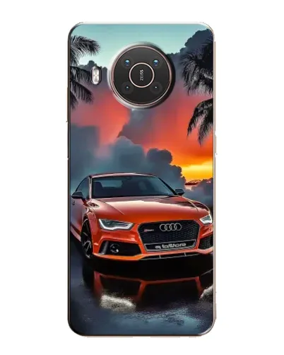 Чехол для Nokia X10 с картинкой «Audi — закат»