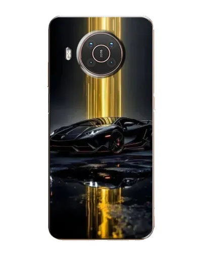 Чехол для Nokia X10 с картинкой «Ночной Lamborghini драйв»
