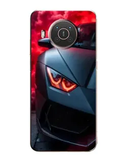 Чехол для Nokia X10 с картинкой «Lamborghini красное сияние»