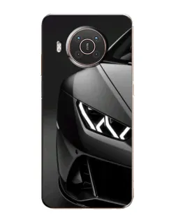 Чехол для Nokia X10 с картинкой «Lamborghini фары детализация»