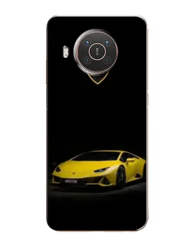Чехол для Nokia X10 с картинкой «Lamborghini желтый акцент»