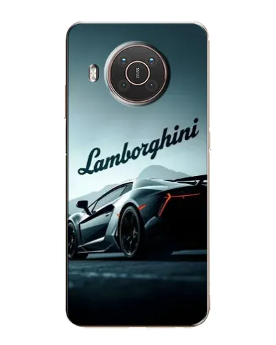 Чехол для Nokia X10 с картинкой «Классическая надпись Lamborghini»