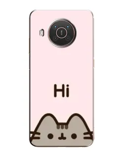 Чехол для Nokia X10 с картинкой «Пушин говорит Hi» Чехол для Nokia X10 с картинкой «Пушин говорит Hi»