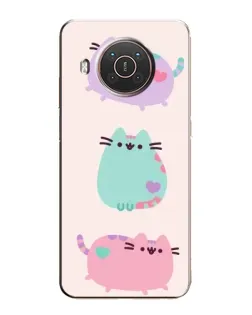 Чехол для Nokia X10 с картинкой «Pusheen трио» Чехол для Nokia X10 с картинкой «Pusheen трио»