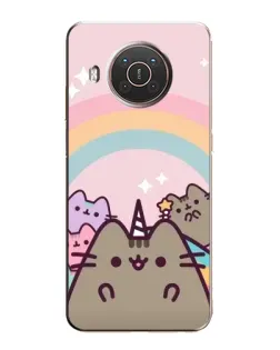 Чехол для Nokia X10 с картинкой «Единорог Pusheen» Чехол для Nokia X10 с картинкой «Единорог Pusheen»