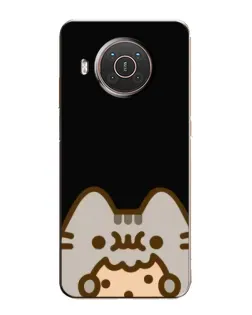 Чехол для Nokia X10 с картинкой «Пушин на черном»