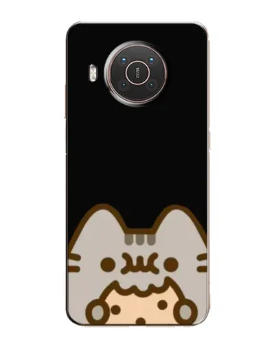 Чехол для Nokia X10 с картинкой «Пушин на черном»