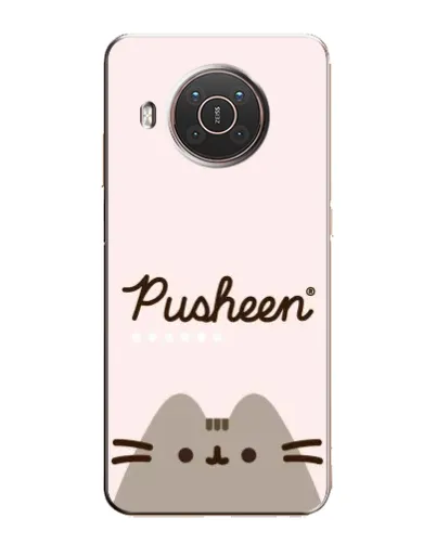 Чехол для Nokia X10 с картинкой «Pusheen логотип»