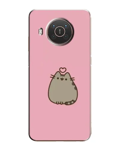 Чехол для Nokia X10 с картинкой «Pusheen сердце»