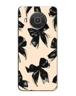 Чехол для Nokia X10 с картинкой «Паттерн черные банты» Чехол для Nokia X10 с картинкой «Паттерн черные банты»