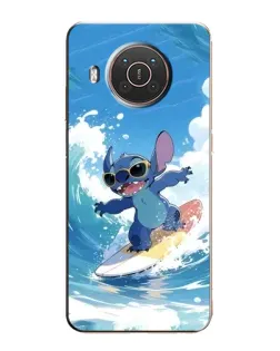 Чехол для Nokia X10 с картинкой «Стич на волне»