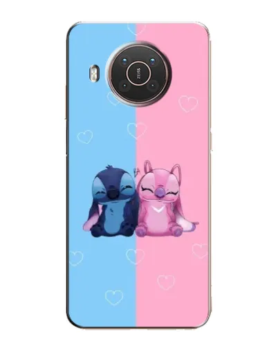 Чехол для Nokia X10 с картинкой «Stitch и Angel Love» Чехол для Nokia X10 с картинкой «Stitch и Angel Love»