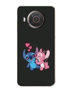 Чехол для Nokia X10 с картинкой «Анжел целует Стича»