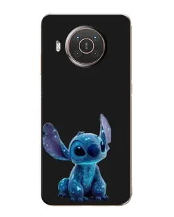 Чехол для Nokia X10 с картинкой «Стич на черном»