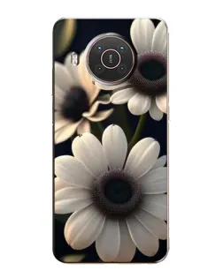 Чехол для Nokia X10 с картинкой «Белые маргаритки макро»