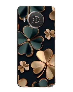 Чехол для Nokia X10 с картинкой «Клевер в золоте»