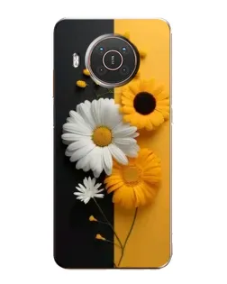 Чехол для Nokia X10 с картинкой «Подсолнух и ромашка»